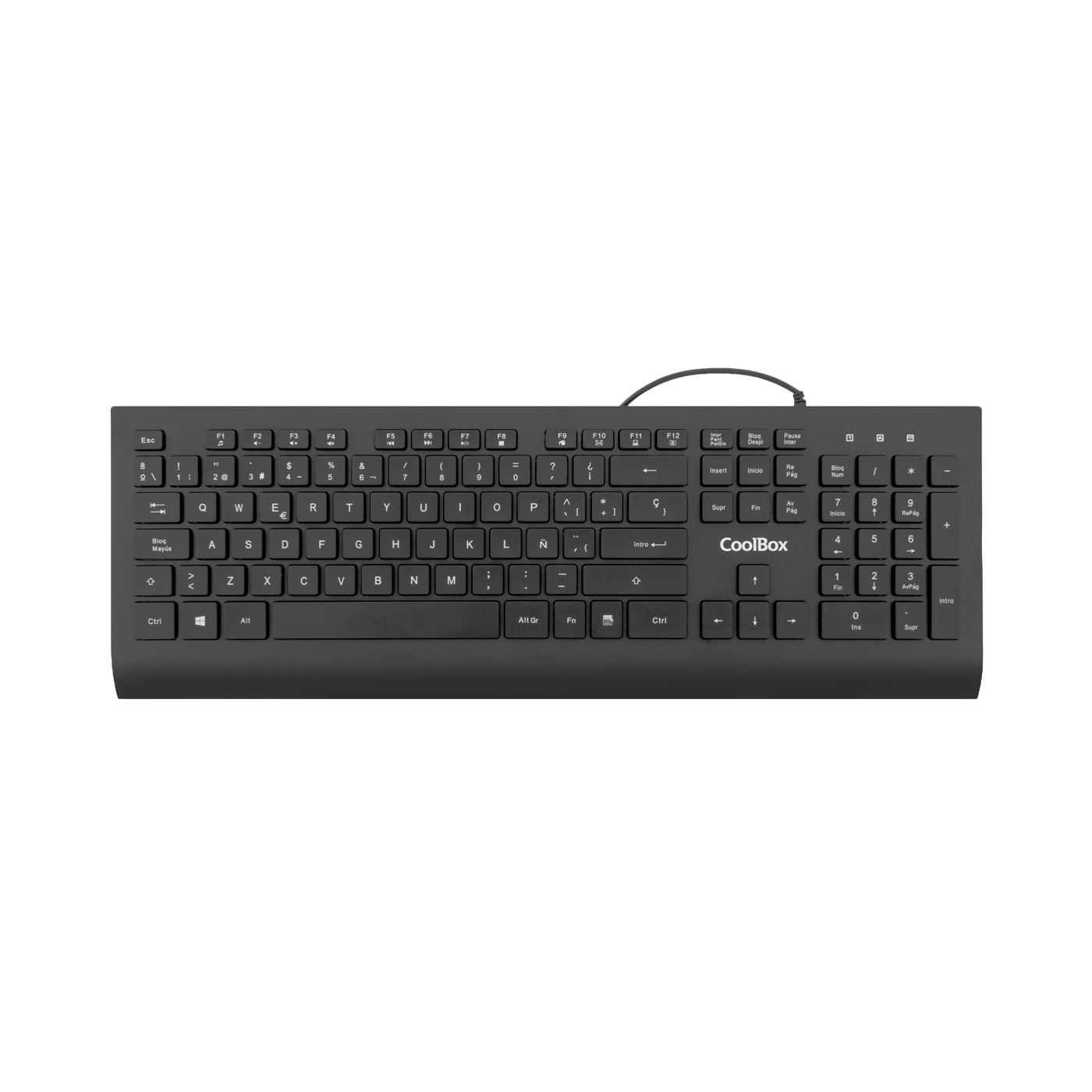 TECLADO USB FLAT PRO TECLAS CHOCOLATE 1.8M DE CABLE 610G. SILENCIOSO