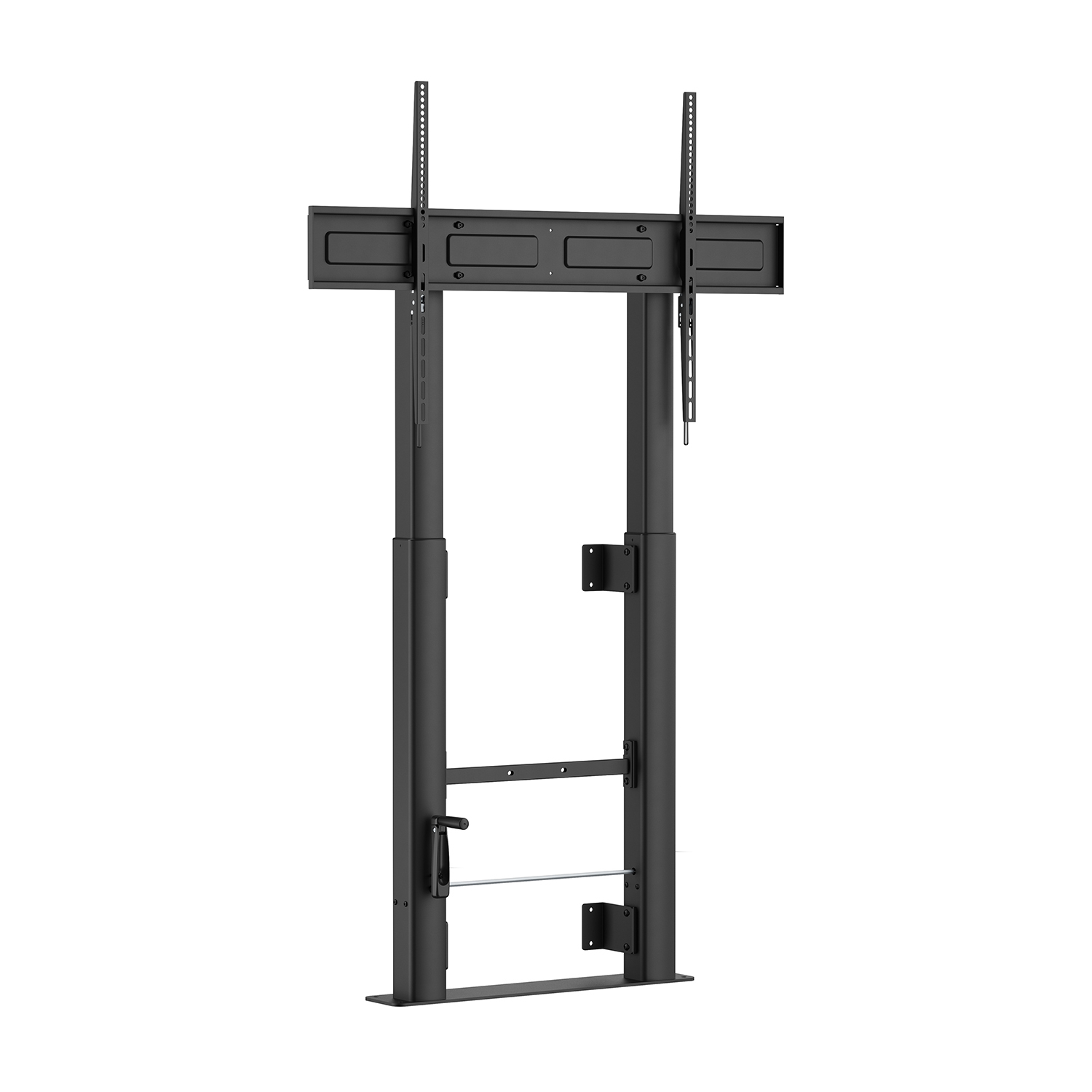Soporte Suelo Con Manivela y Fijacion a Pared, TV 120kg de 60"-100", Negro