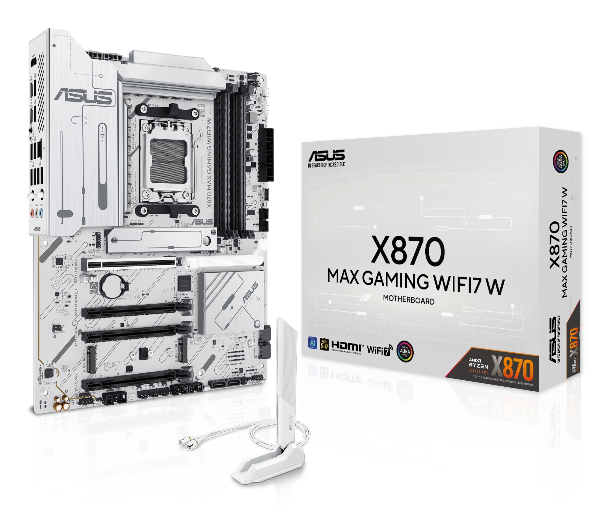 X870 MAX GAMING WIFI7 W AMD X870 Zócalo AM5 ATX