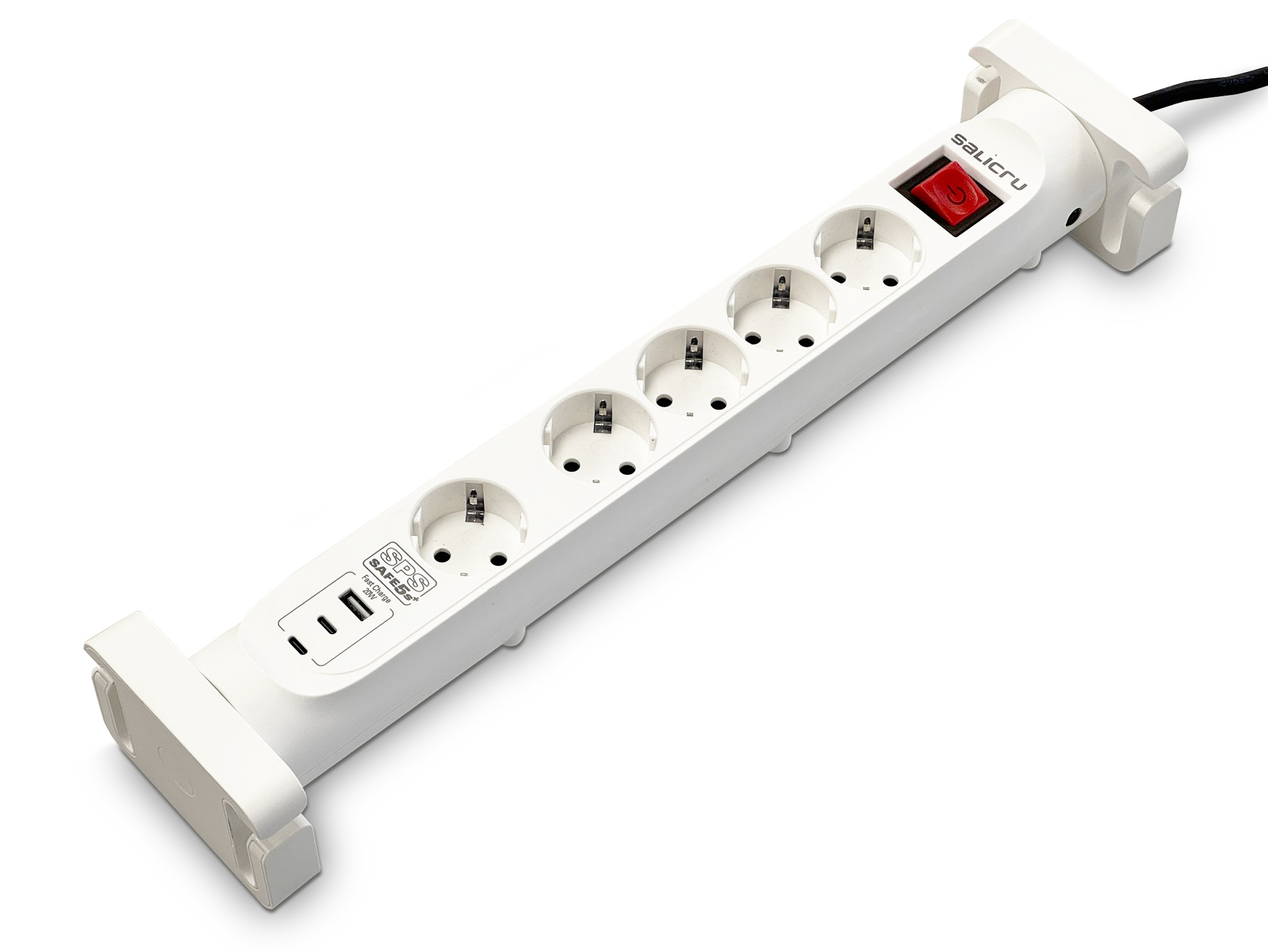 SPS SAFE 5S+ Blanco 5 salidas AC 230 V 1,4 m