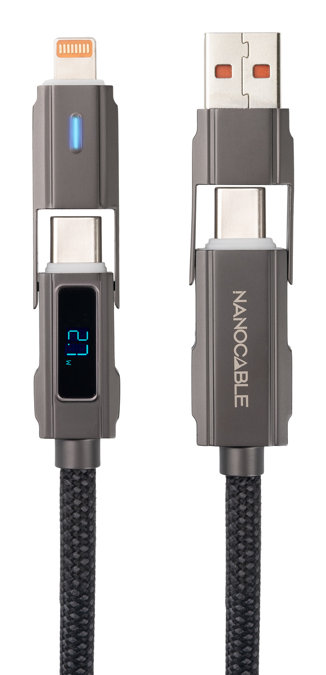 10.01.2501 cable USB USB 2.0 1 m USB A/USB C USB C/Lightning 27 W Negro