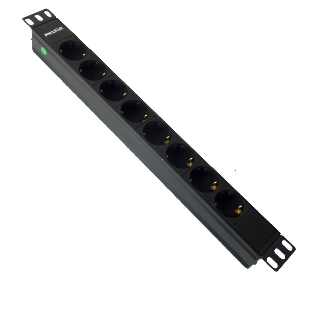 Regleta 19" 8 tomas 16A 3500W 250V 1.5 m - BNS 3518