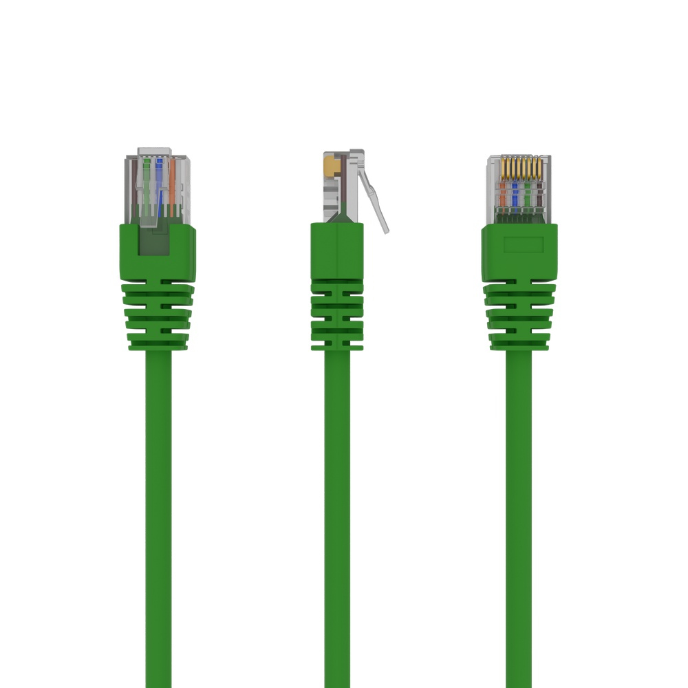 PP12-1M/G cable de red Verde Cat5e