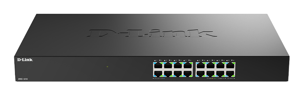 DMS-1016 No administrado L2+ 2.5G Ethernet (100/1000/2500) Negro