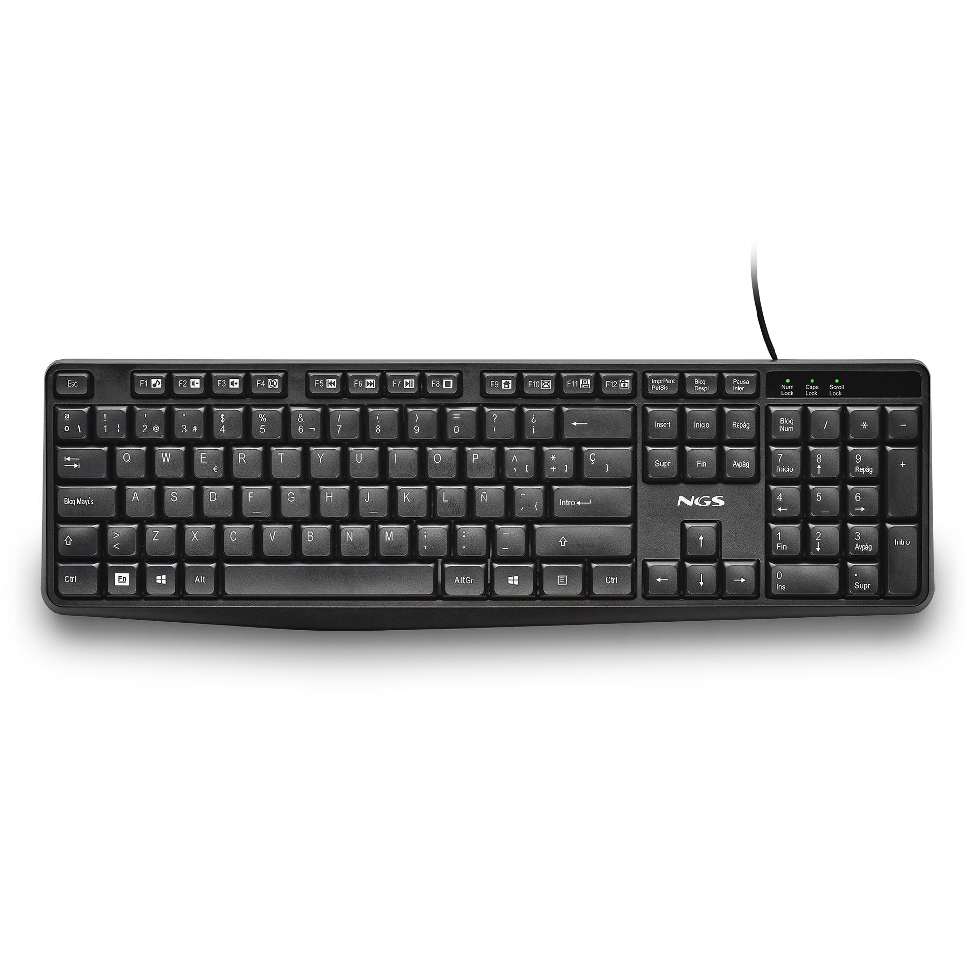 FUNKY V4 (QUERTY, ES) teclado Hogar / Oficina USB QWERTY Español Negro