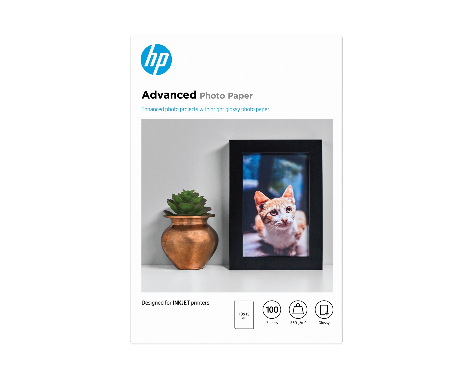 Papel fotográfico Advanced, brillante, 250 g/m2, 10 x 15 cm (101 x 152 mm), 100 hojas