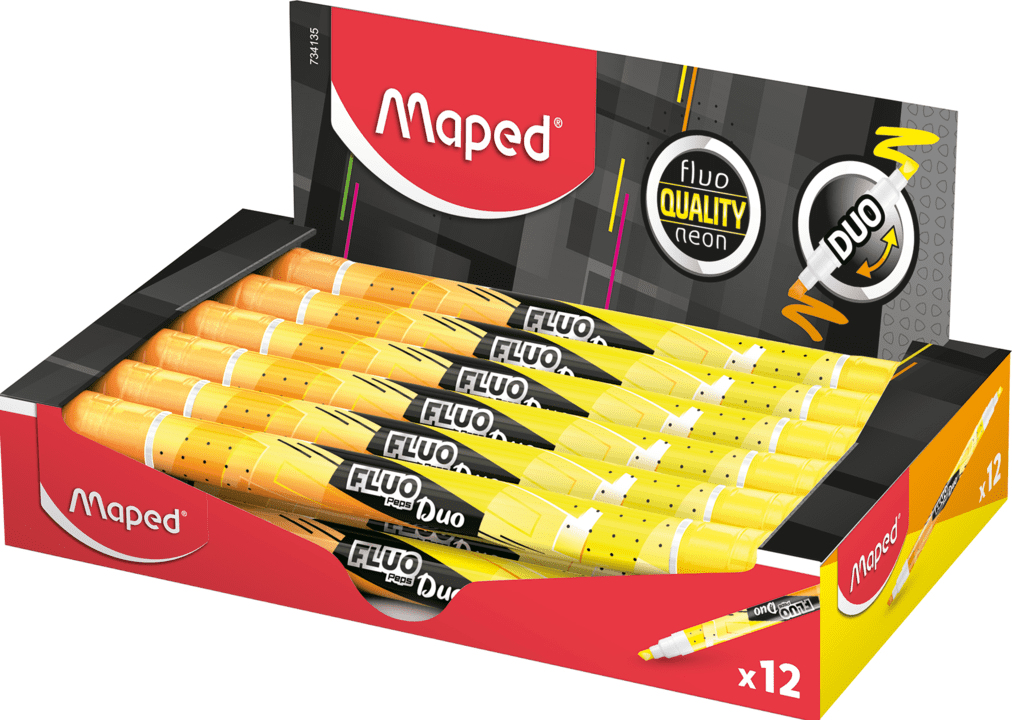 734135 marcador 12 pieza(s) Punta de cincel Amarillo, Naranja