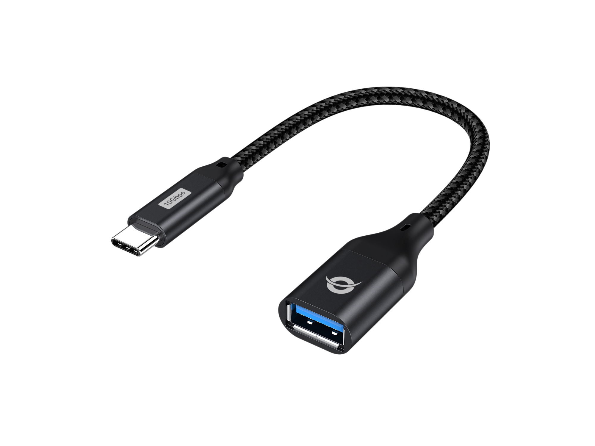 ABBY18B cambiador de género para cable USB-C USB-A Negro