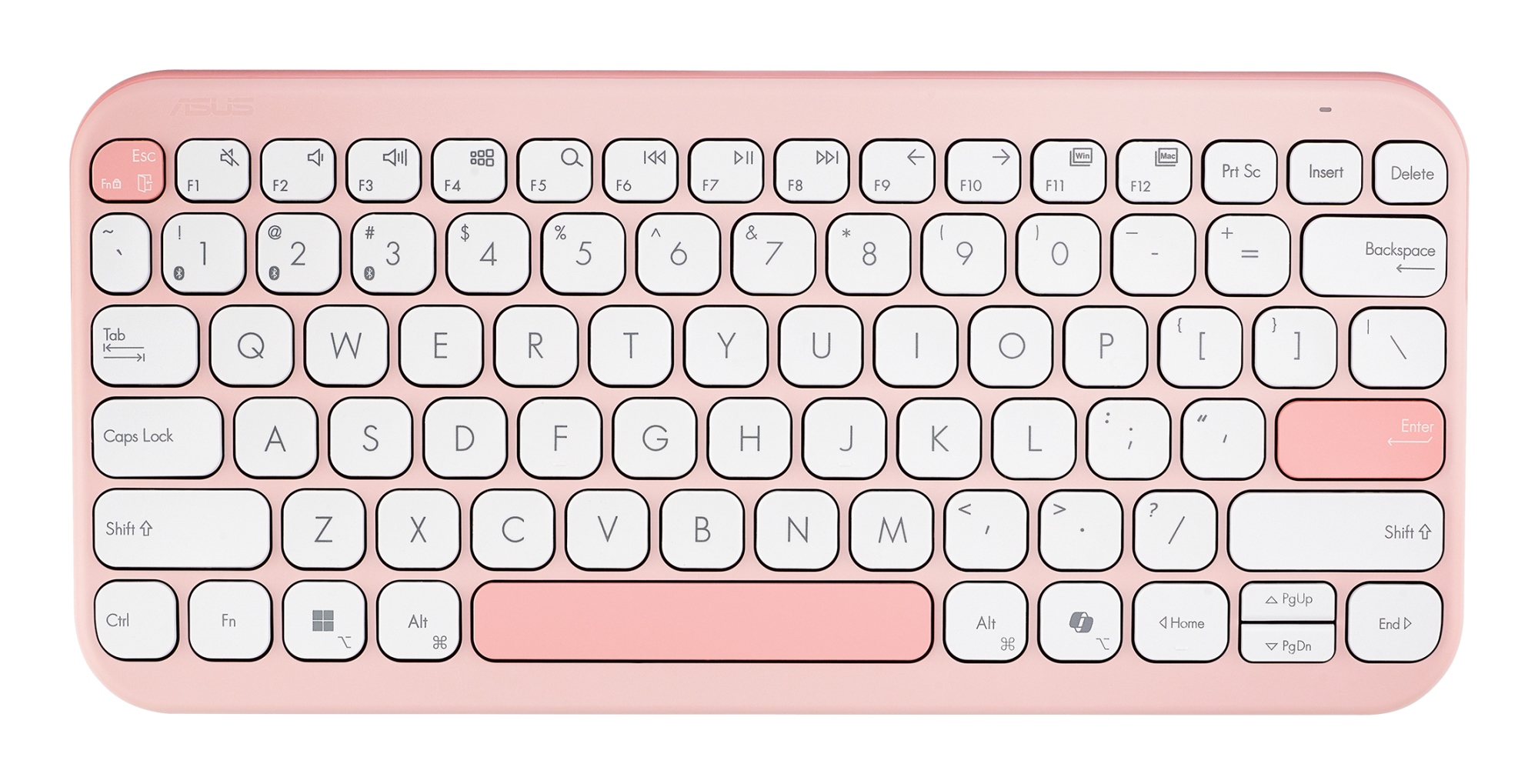 Marshmallow Keyboard KW100 teclado Hogar Bluetooth QWERTY Rosa