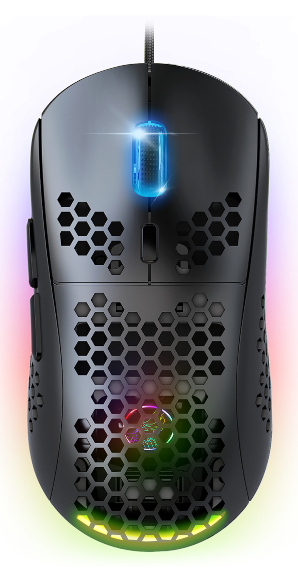 PRO-M4 DARK ratón Juego mano derecha USB tipo A Óptico 12800 DPI