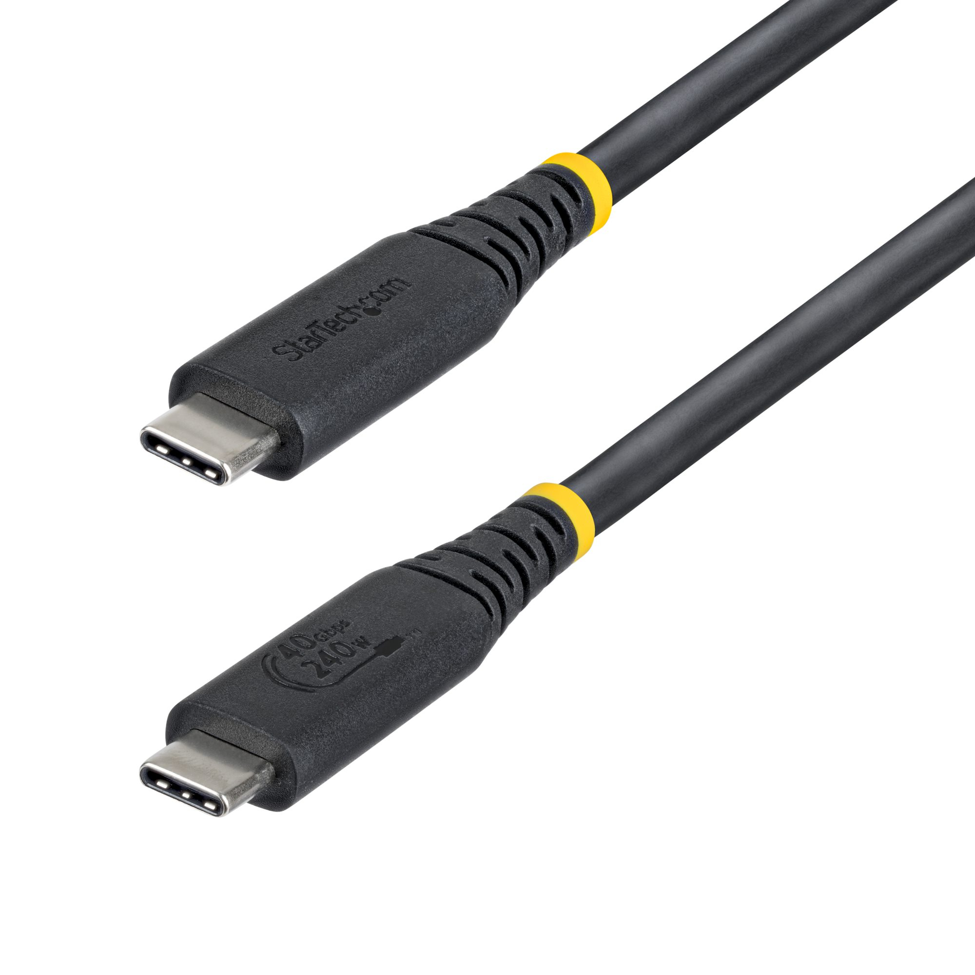 Cable USB4 de 1m USB-C - Cable USB Tipo C - Cable DP 2.1 - DP40 - Certificado USB-IF - Compatible con Thunderbolt 4 40Gbps - 8K60Hz/4K240Hz - PD de 240W - Recubrimiento de TPE - Negro