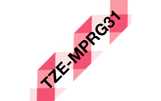 TZE-MPRG31 cinta para impresora de etiquetas Negro sobre rojo