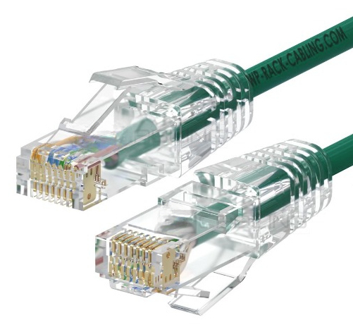 WPC-PAT-6AU005G-S cable de red Verde, Transparente 0,5 m Cat6a U/UTP (UTP)