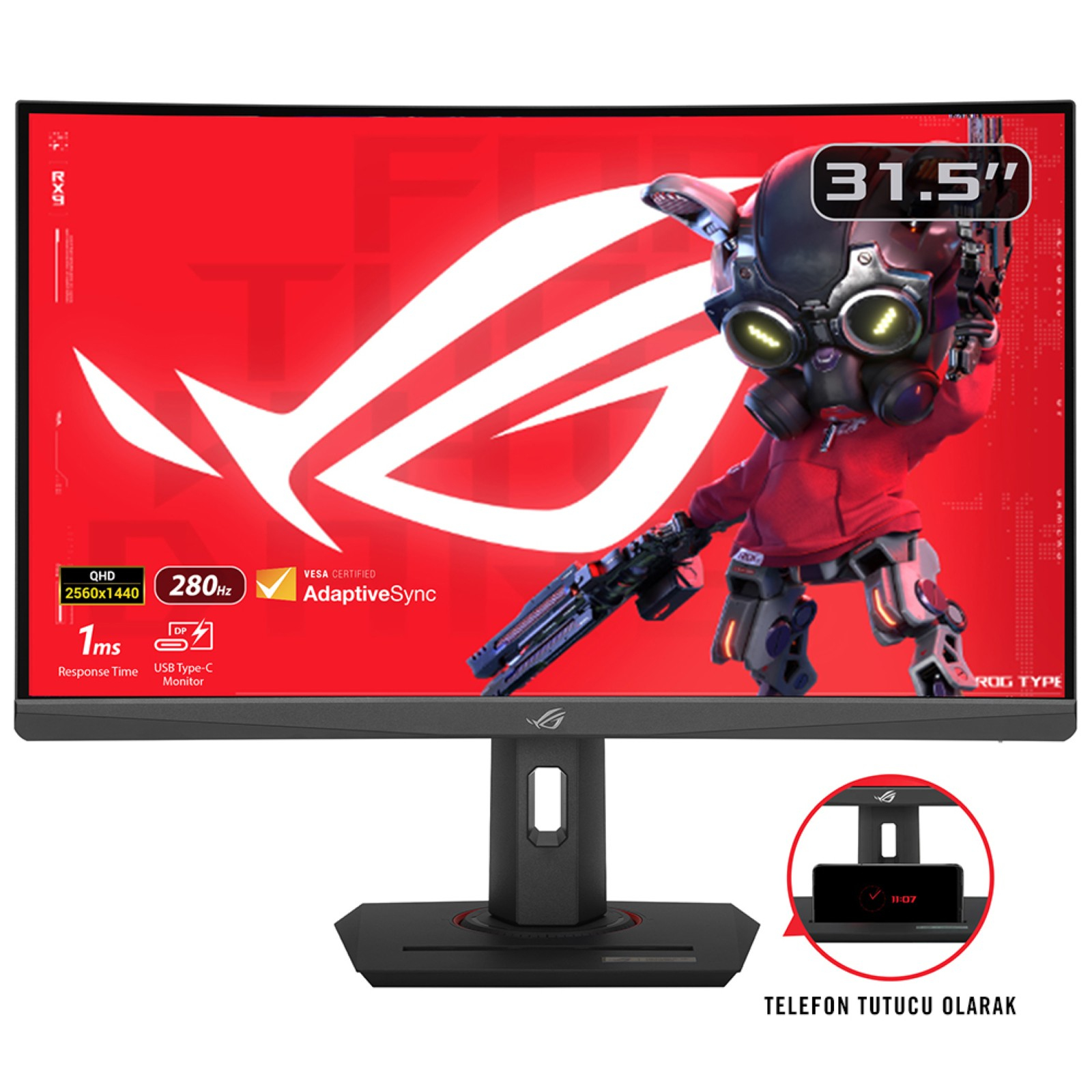 ROG Strix XG32WCMS pantalla para PC 80 cm (31.5") 2560 x 1440 Pixeles Quad HD LCD Negro