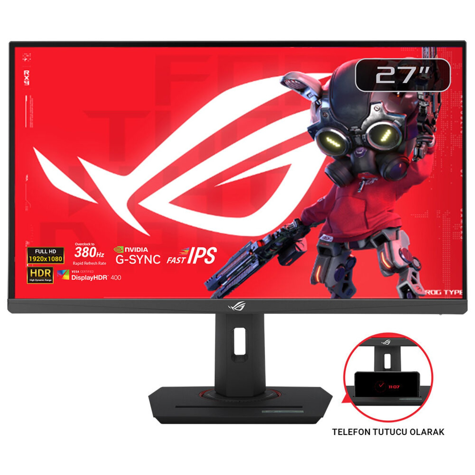 ROG Strix XG279CNS pantalla para PC 68,6 cm (27") 1920 x 1080 Pixeles Full HD LCD Negro