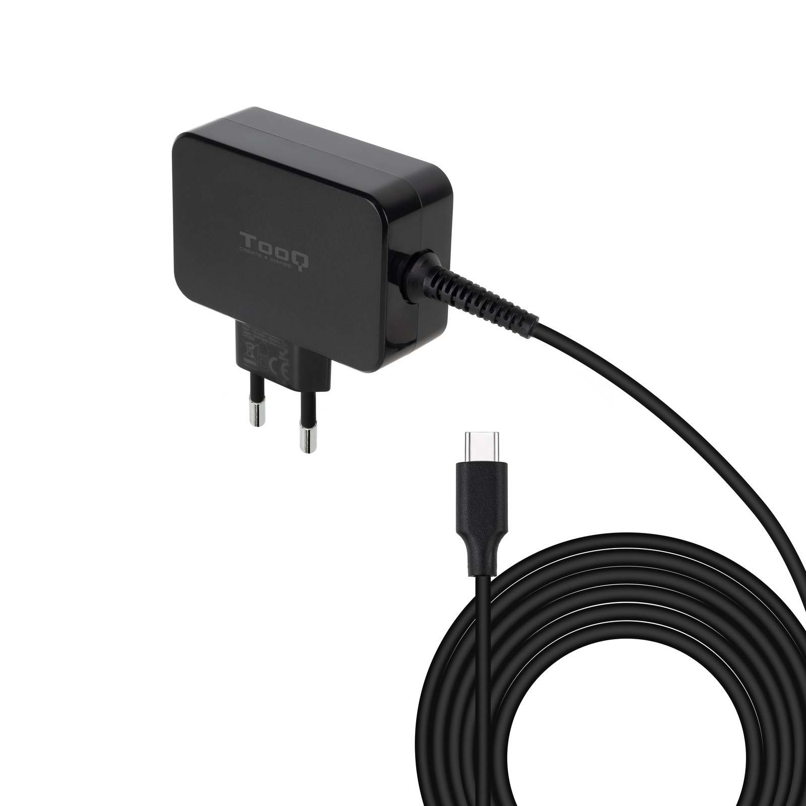 TQLC-USBCGAN65PD cargador de dispositivo móvil Portátil Negro Corriente alterna Interior