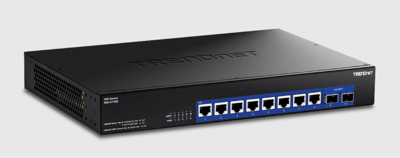 TEG-S7102 switch No administrado 10G Ethernet (100/1000/10000) Escritorio Negro