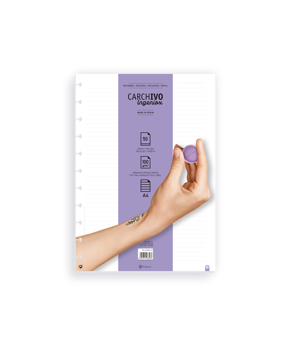 66104005 papel de cuaderno 210 x 297 mm (A4) 50 hojas