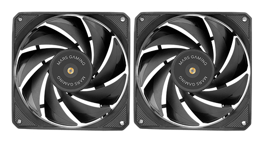 MF-NCLX2, Kit 2x Ventiladores Ultrasilenciosos 120mm, Diseño Aspas Híbridas, Ventiladores 2en1 con Rodamiento FDB de Cobre Hiperbalanceado, Sistema Conexión PWM, Pads Antivibración, Negro