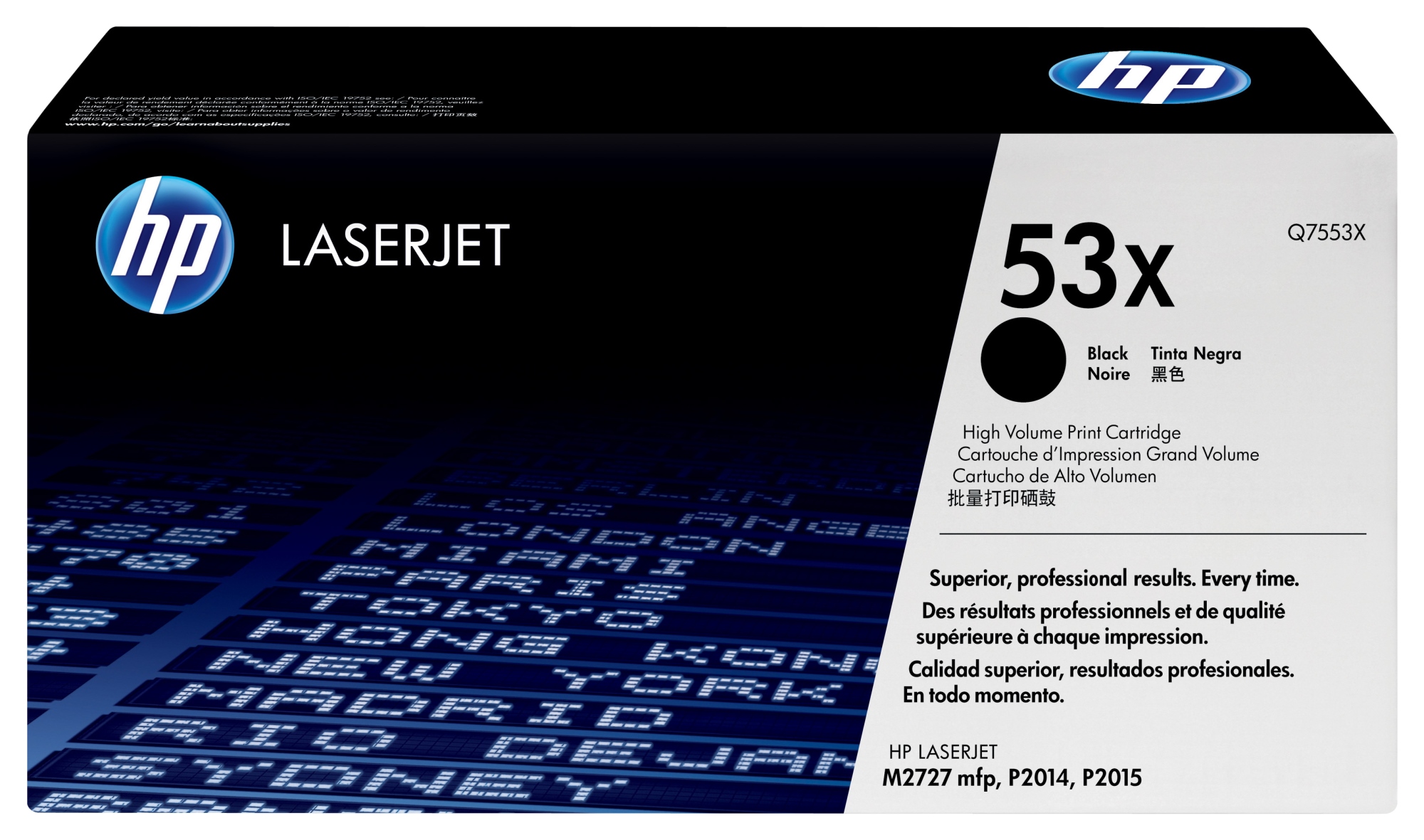 Cartucho de tóner original LaserJet 53X de alta capacidad negro