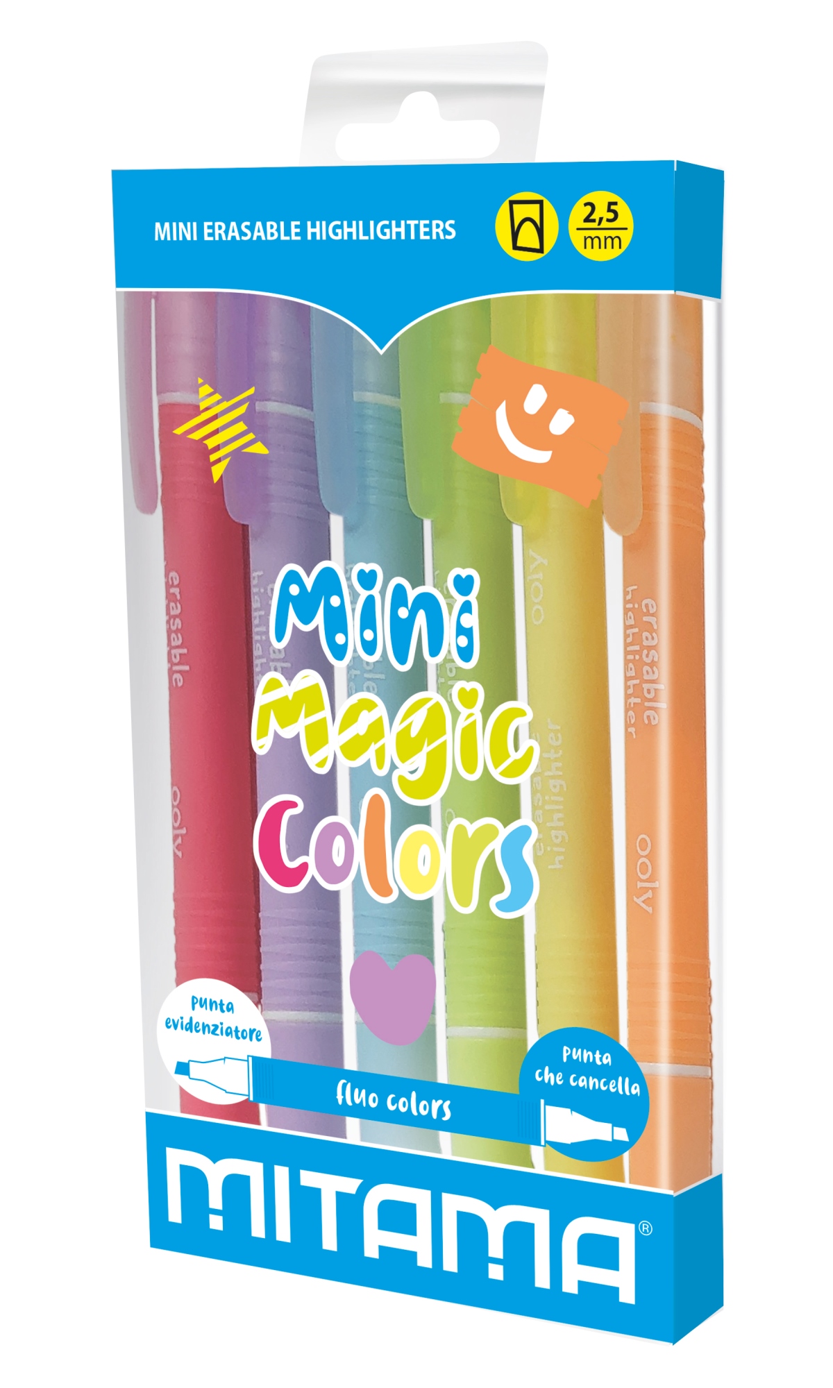 Evidenziatore Cancellabile pz.6 marcador 6 pieza(s) Multicolor