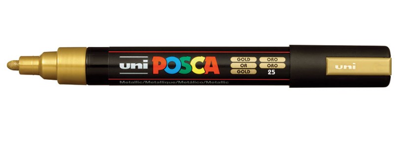 POSCA PC-5M Oro 176446000 Pack 6 Unid