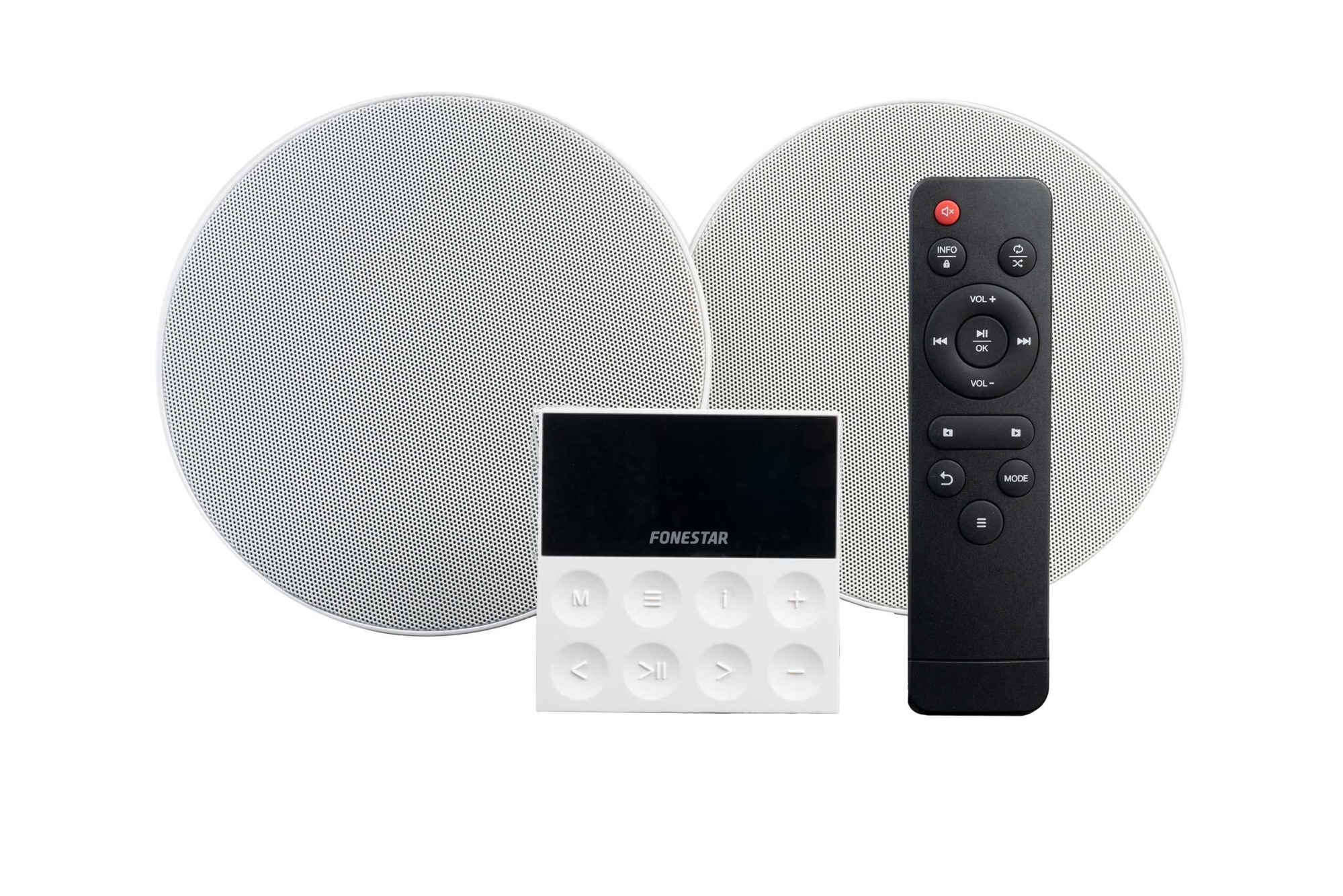 KS-WALL sistema de audio para el hogar Minicadena de música para uso doméstico 30 W Negro, Gris, Blanco
