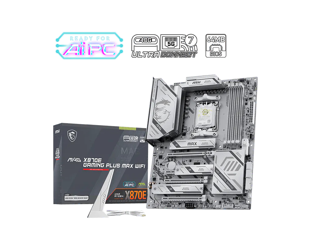 MAG X870E GAMING PLUS MAX WIFI placa base AMD X870E Zócalo AM5 ATX