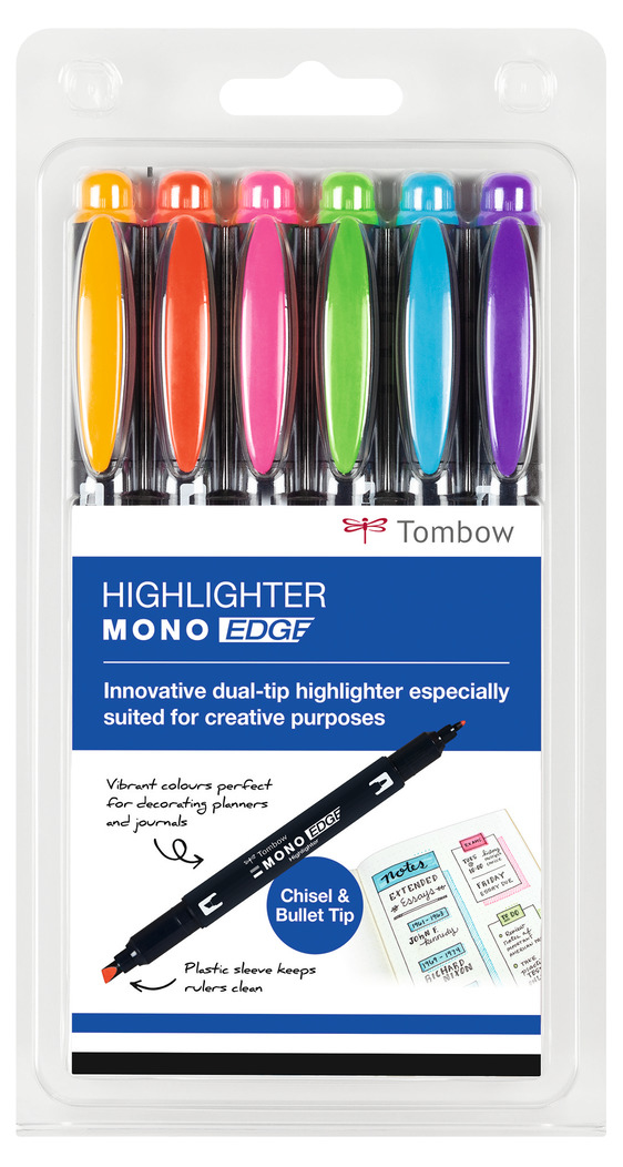 MONO edge marcador 6 pieza(s) Punta redonda/fina Multicolor