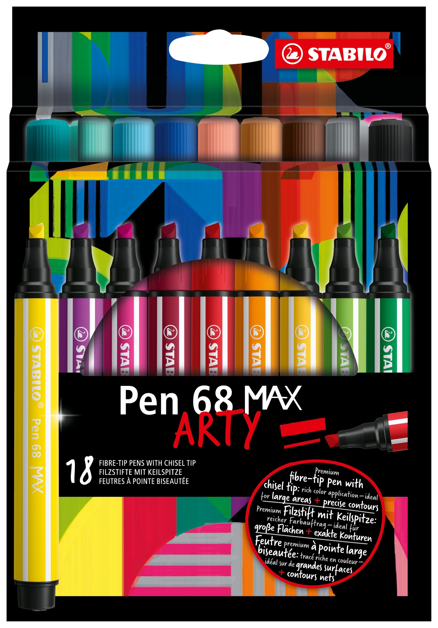 Pen 68 MAX rotulador Colores surtidos 18 pieza(s)