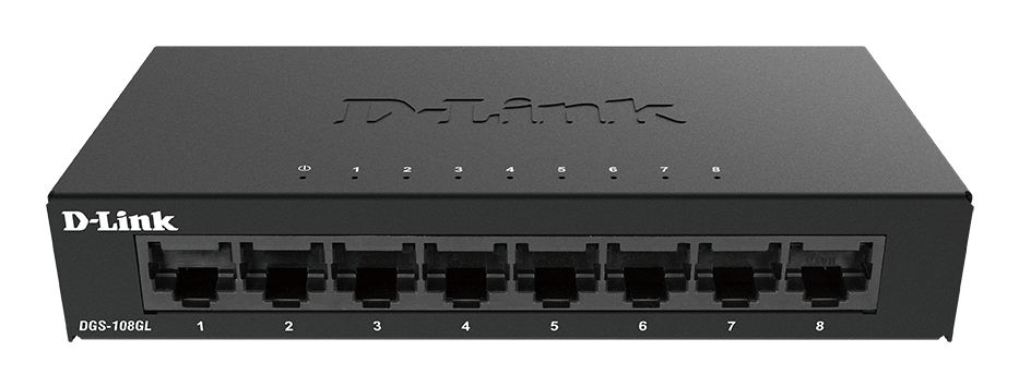 DGS-108GL No administrado Gigabit Ethernet (10/100/1000) Negro