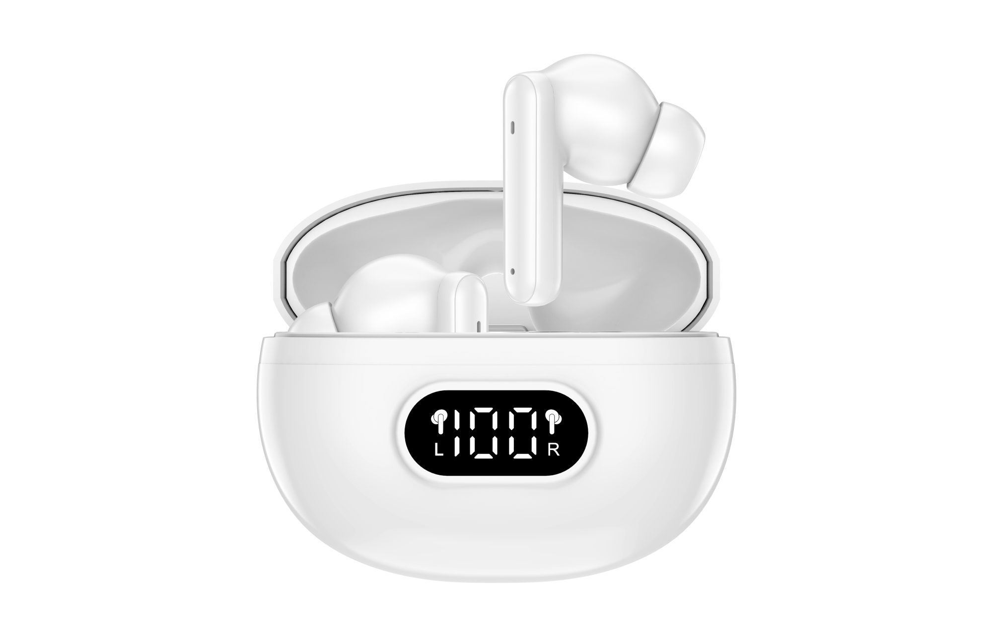 TWE-357 auricular y casco Auriculares True Wireless Stereo (TWS) Clip de oreja Llamadas/Música/Deporte/Uso diario USB Tipo C Bluetooth Base de carga Blanco
