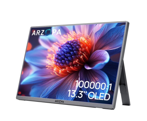 A3C Monitor portátil Gris 33,8 cm (13.3") OLED 1920 x 1080 Pixeles