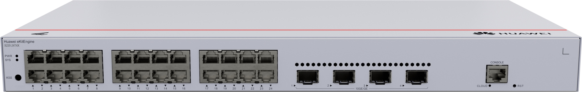 S220 Series S220-24T4X Gestionado L2 Gigabit Ethernet (10/100/1000) 1U Gris
