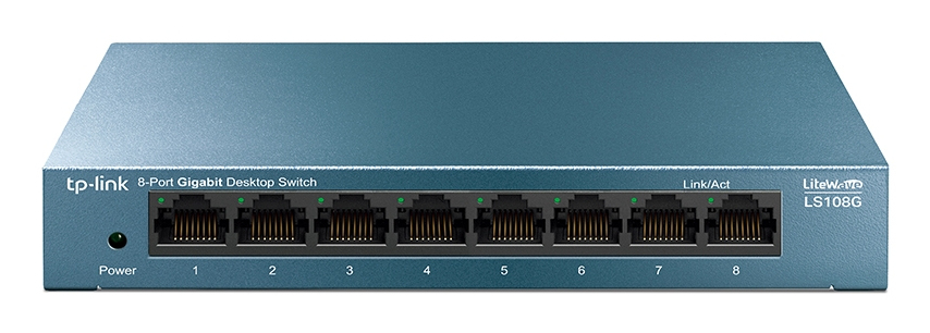 LS108G switch No administrado Gigabit Ethernet (10/100/1000) Azul