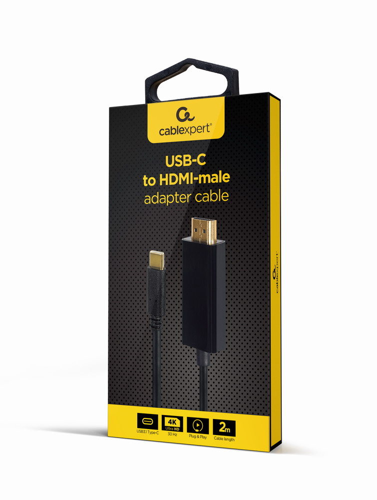 A-CM-HDMIM-01 adaptador de cable de vídeo 2 m USB Tipo C HDMI Negro