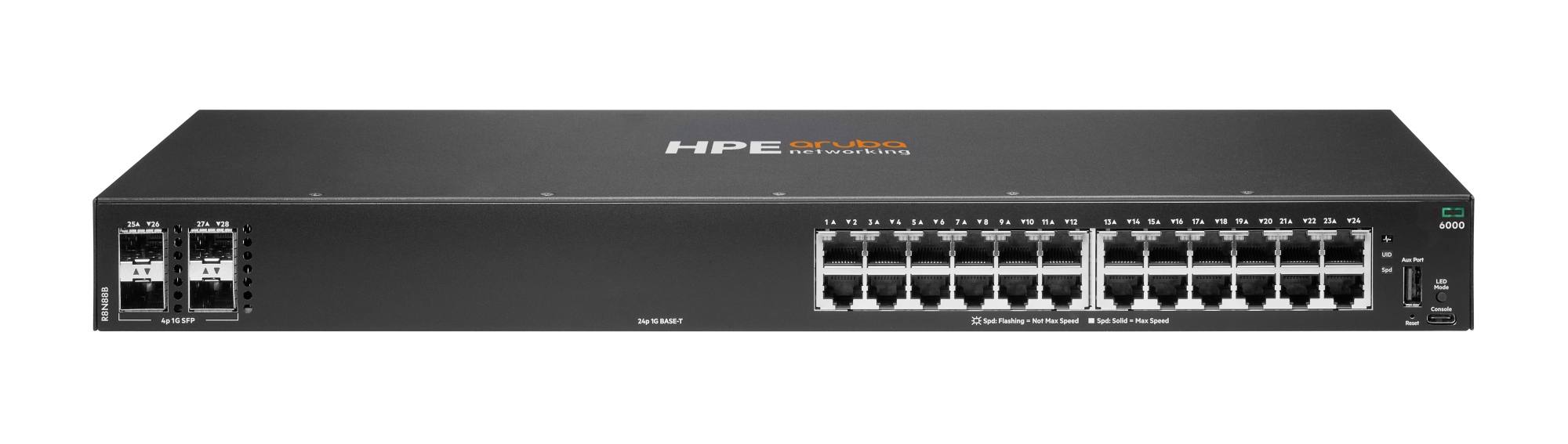 Aruba Networking CX 6000 24p 10M/100M/1G 4p SFP 1G Switch