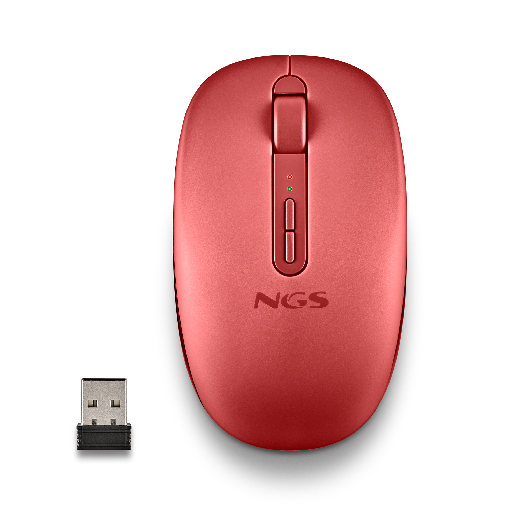 FOG DUAL RED ratón Universal Ambidextro RF Wireless + Bluetooth 1600 DPI