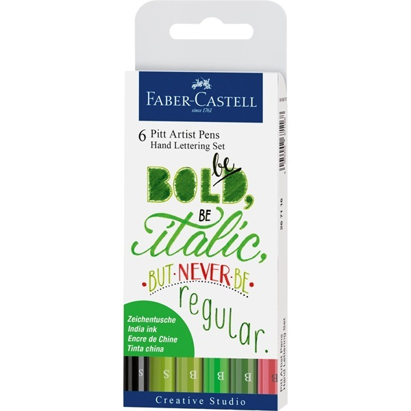 267117 pluma fuente Negro, Verde, Rojo 6 pieza(s)