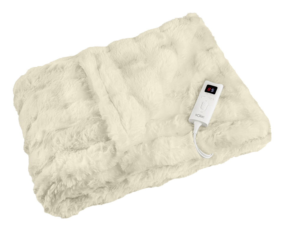 Krakovia+ Manta eléctrica 165 W Beige Tela, Vellón