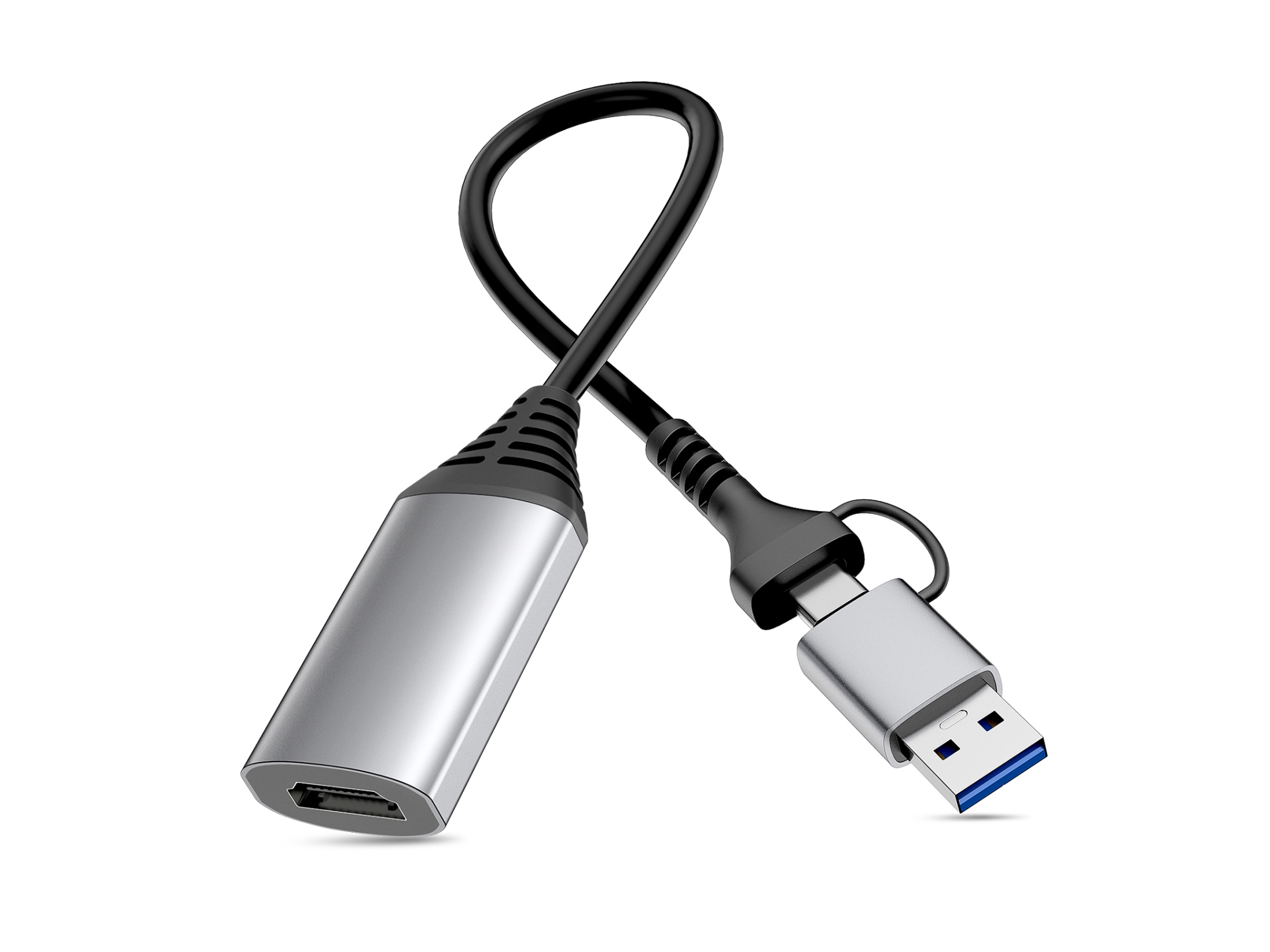 133498 Adaptador gráfico USB 1920 x 1080 Pixeles Gris