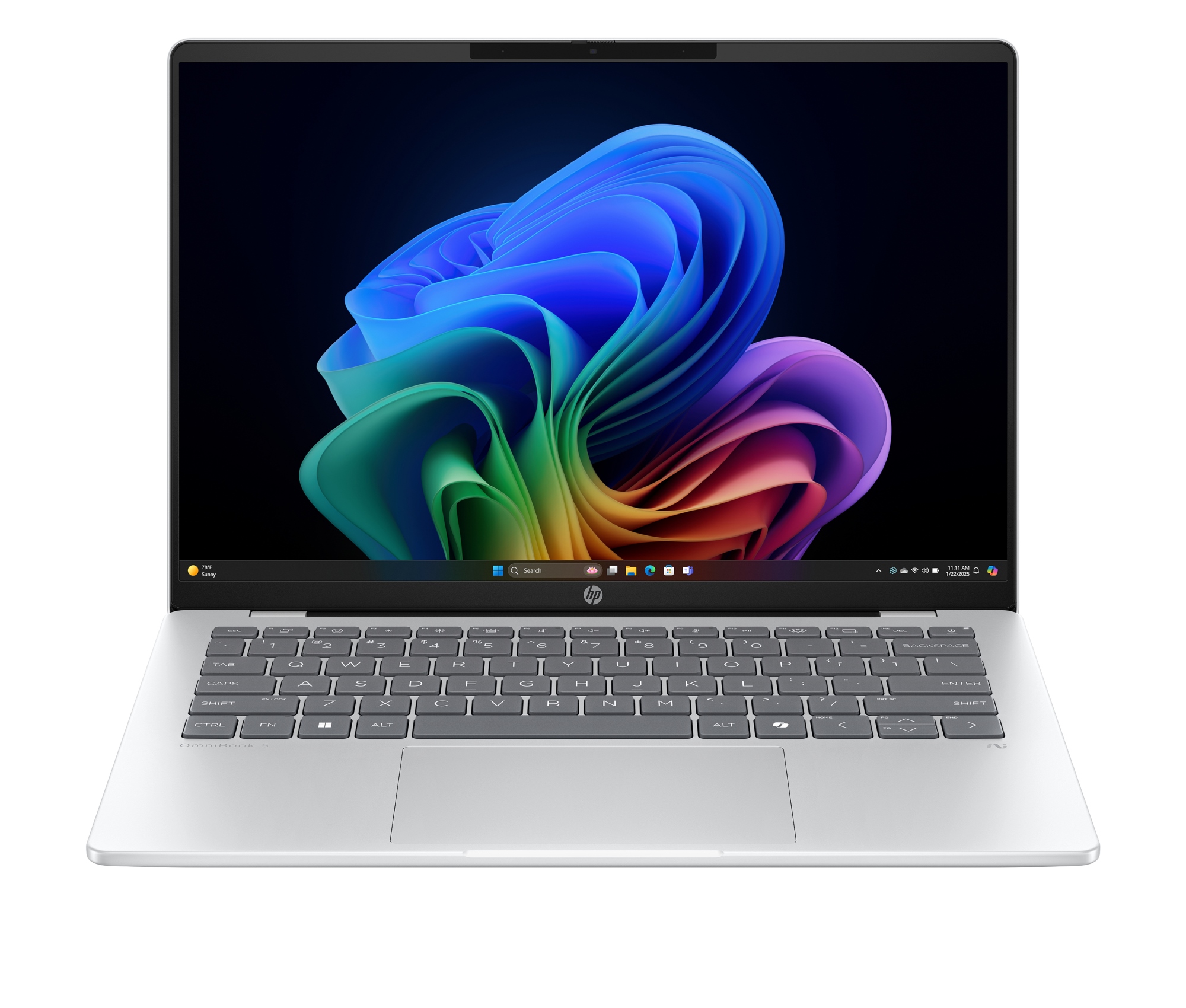 OmniBook 5 Laptop Next Gen AI 14-he0001nsx Copilot+ PC Snapdragon X1-26-100 Portátil 35,6 cm (14") 2K 16 GB LPDDR5x-SDRAM 512 GB SSD Wi-Fi 6E (802.11ax) Windows 11 Home Plata