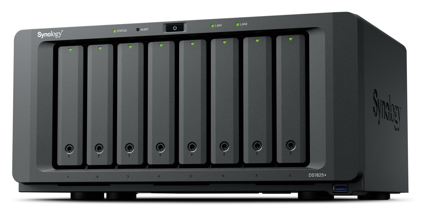 DiskStation DS1825+ servidor de almacenamiento NAS Ryzen Embedded V1500B 8 GB DDR4 0 TB Negro