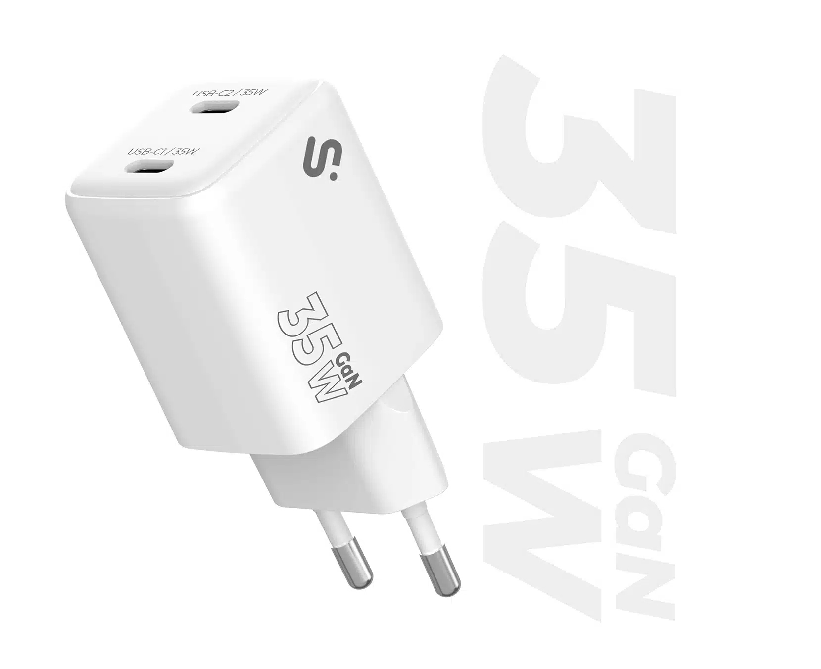 Cargador GaN 35W Doble USB-C