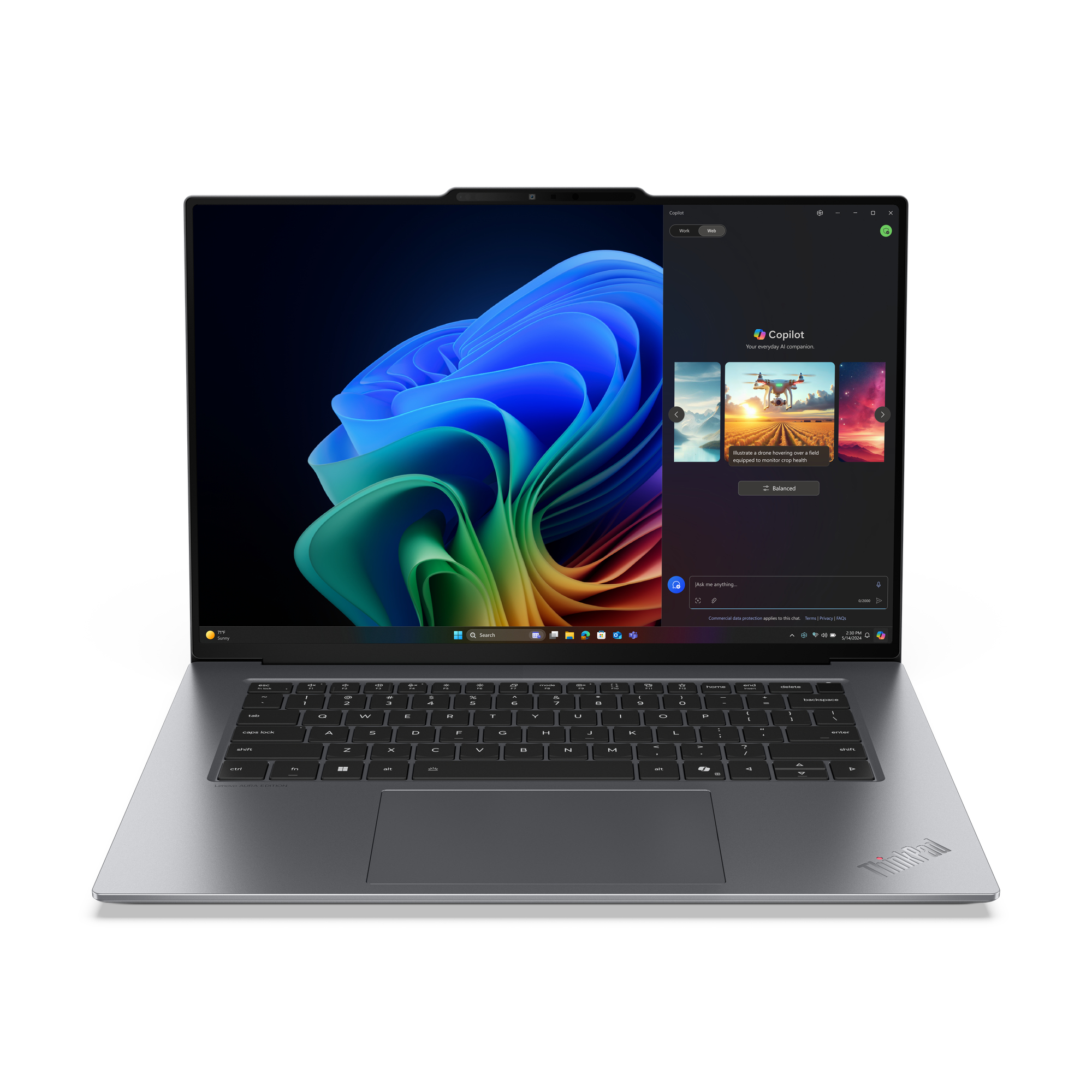ThinkPad X9-15 Gen 1 Copilot+ PC Intel Core Ultra 7 258V Portátil 38,9 cm (15.3") Pantalla táctil 2.8K 32 GB LPDDR5x-SDRAM 1 TB SSD Wi-Fi 7 (802.11be) Windows 11 Pro Español Gris