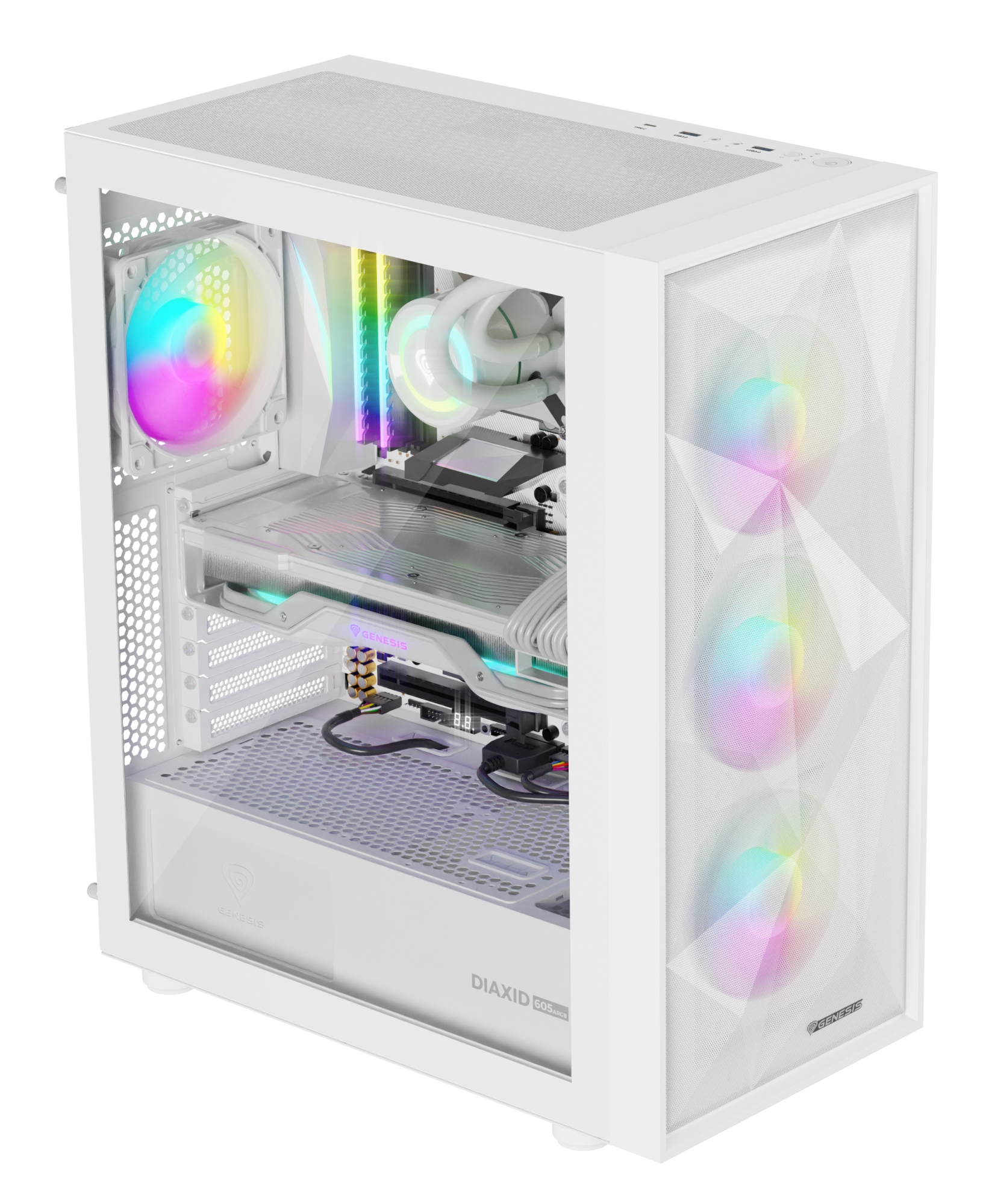 Diaxid 605 ARGB Midi Tower Blanco
