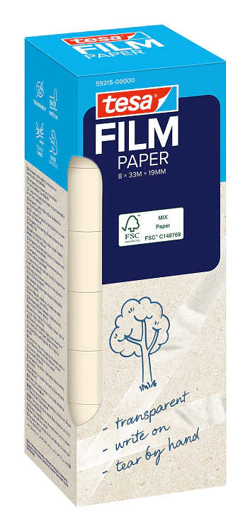 tesafilm PAPER 33 m Papel Transparente 8 pieza(s)