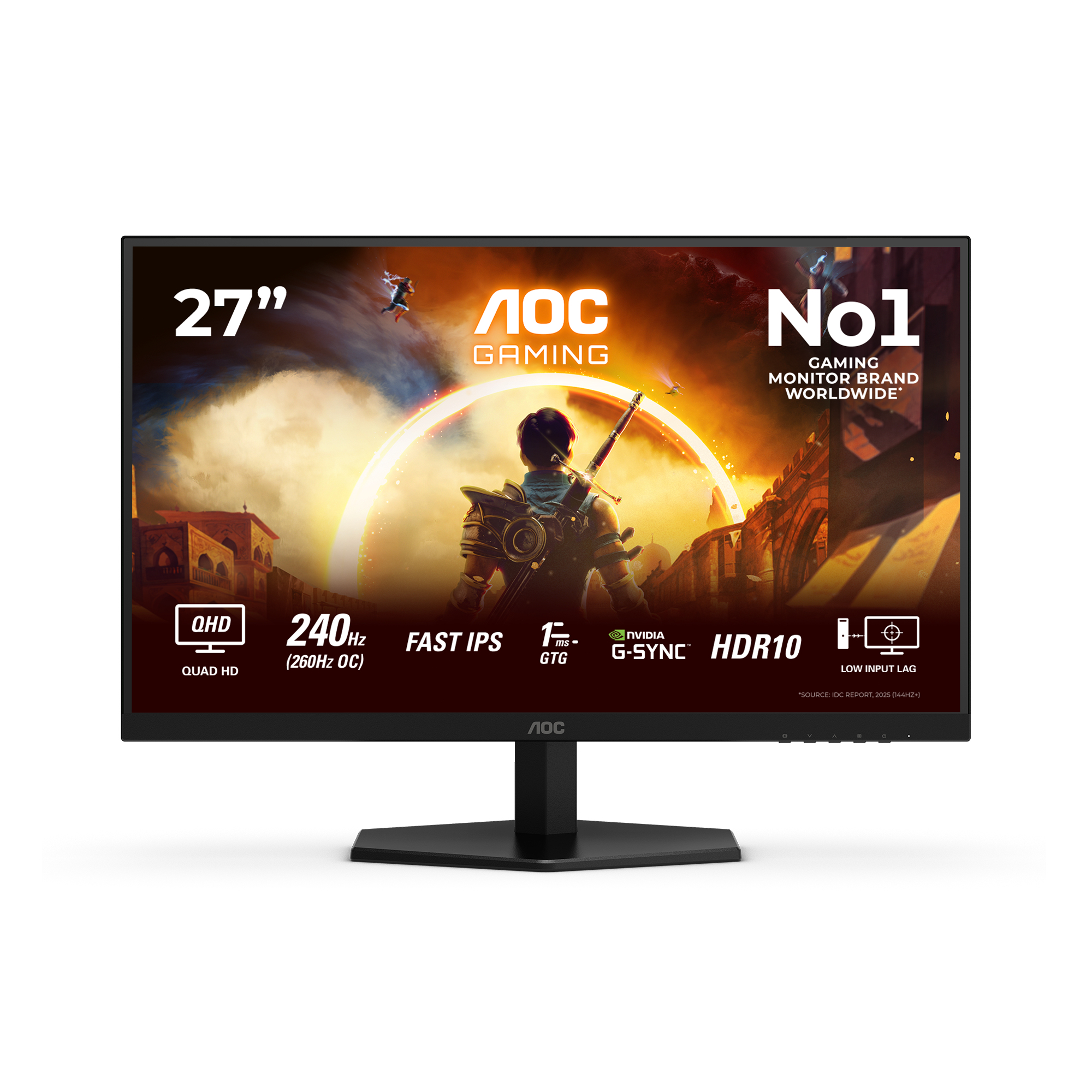 G4 Q27G42ZE pantalla para PC 68,6 cm (27") 2560 x 1440 Pixeles Quad HD LCD Negro, Rojo
