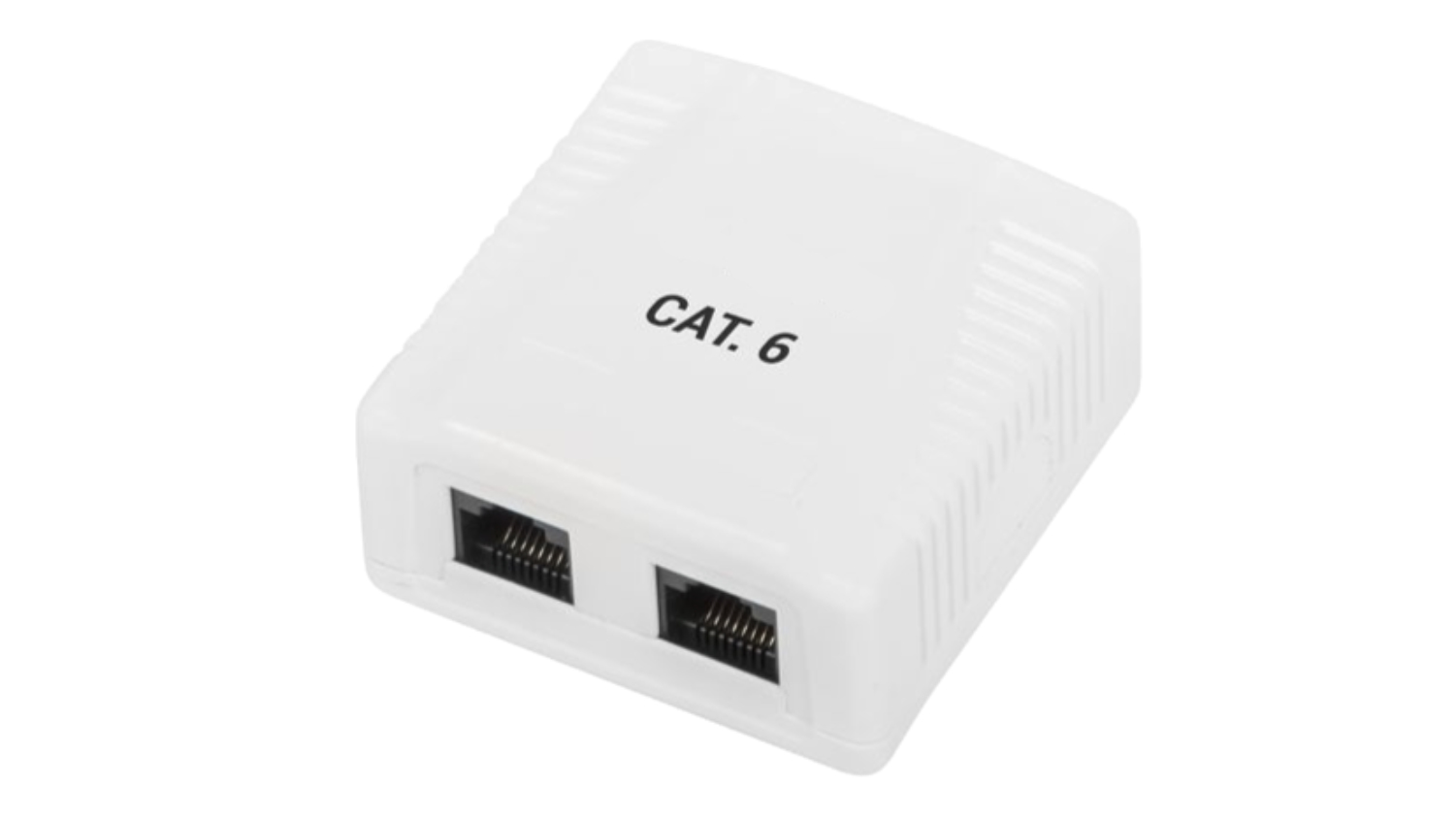 Cajade superficie 2xRJ45 UTP Cat.6 Dual entrada inferior blanca - PHK 1012