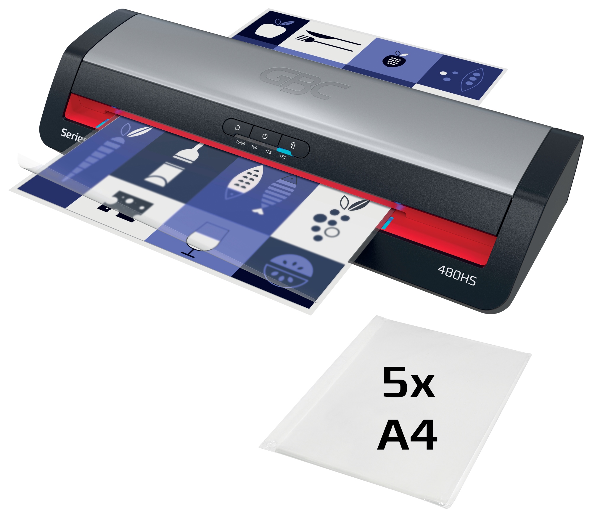 4410072EU laminador Laminadora térmica 800 mm/min Negro, Acero inoxidable